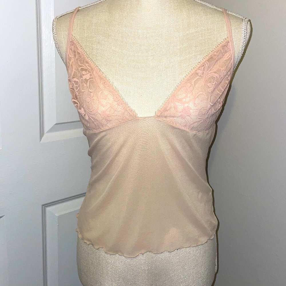 Jolie Intimates Nude/Lace Slip Top